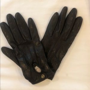 UGG chocolate leather gloves (Large)